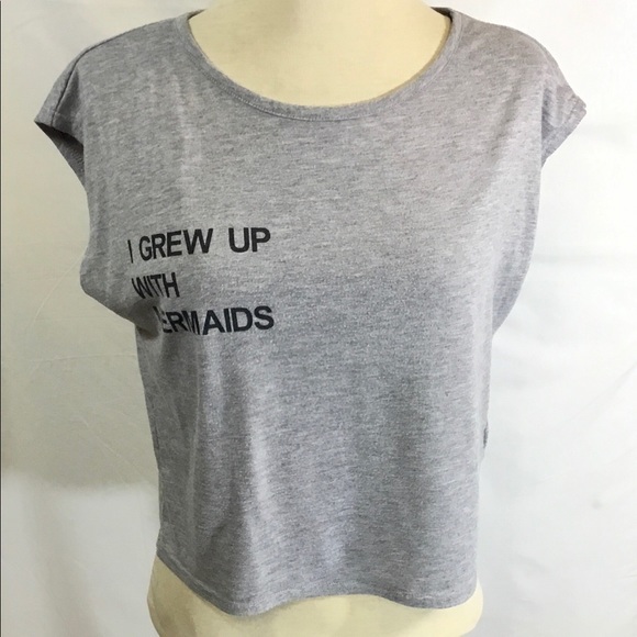Divided Tops - Divided H&M Gray Crop Top Junior